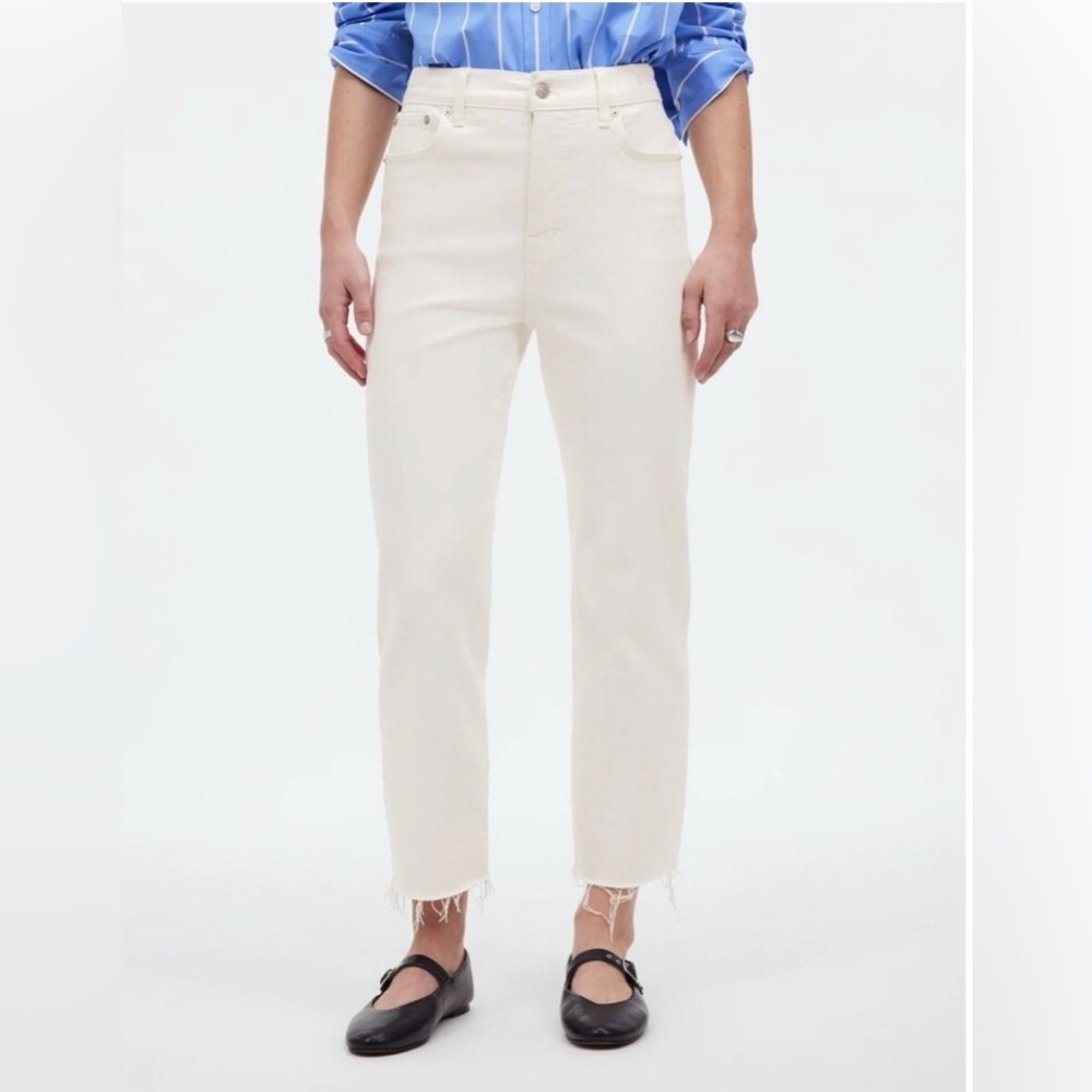 Madewell Straight-Leg Jeans in Cream
